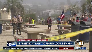 Three protesters arrested at Encinitas beach rally