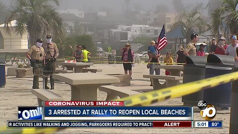 Three protesters arrested at Encinitas beach rally