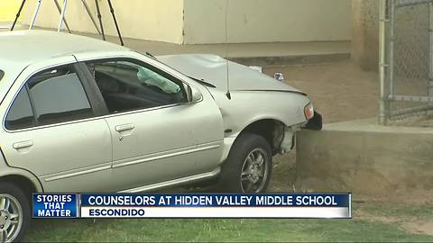 Counselors available at Escondido school after car crash on campus