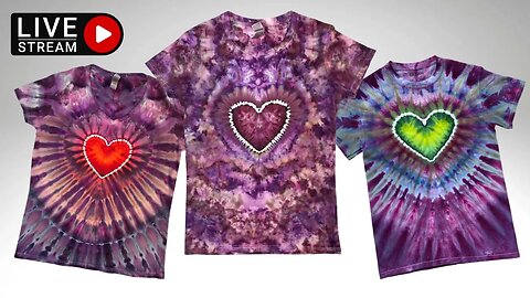 Tie-Dye Designs: Livestream Ep. 11 Valentine’s Heart Guest Hosts Scott & Kelly Walker - Rad Dyes