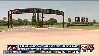 Repair work continues at Sand Springs Park