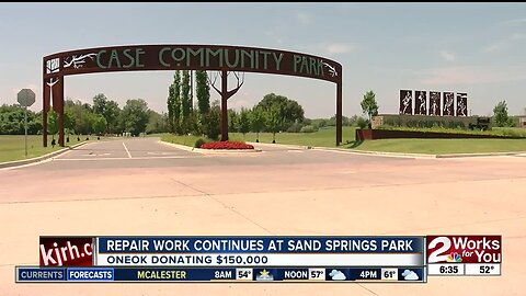 Repair work continues at Sand Springs Park