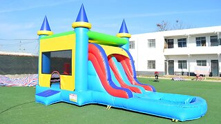 #factory bounce house#factory slide#bounce #bouncy #castle #factory#Blue Slide With Bounse House