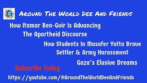 Itamar Ben-Gvir Apartheid Discourse, Masafer Yatta Students, Gaza Dreams