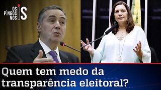 Bia Kicis chama Barroso para o debate sobre o voto impresso