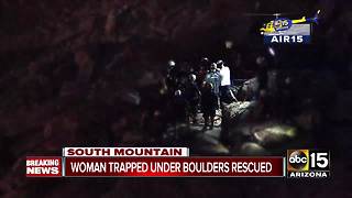 Phoenix fire crews rescue hiker trapped under boulders