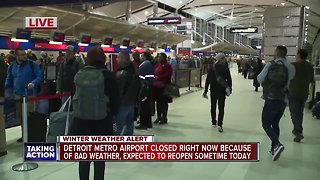 DTW closed because of weather