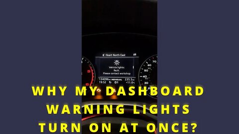 Why my dashboard warming ⚠ lights turned on all at once #audi