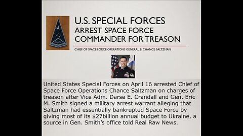 Boom! Space Force Commander Arrested for Treason