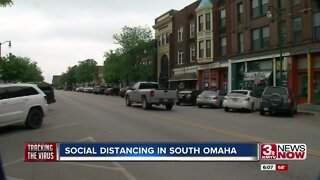Social distancing in South Omaha