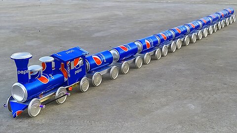 Make a longest toy train with Pepsi cans 🚂 Cars at Home - DIY