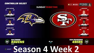 Madden Nfl 23 Ravens Vs 49ers Simulation Franchise S4 W2