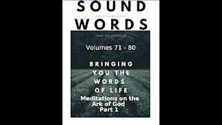 Sound Words, Meditations on the Ark of God, Part 1