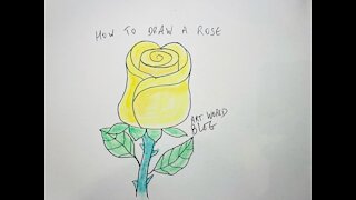 Rose Drawing Easy Tutorial