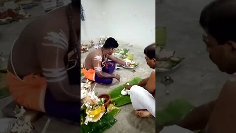 Hindu Priest chanting Mantras Puja for the deceased. #shorts