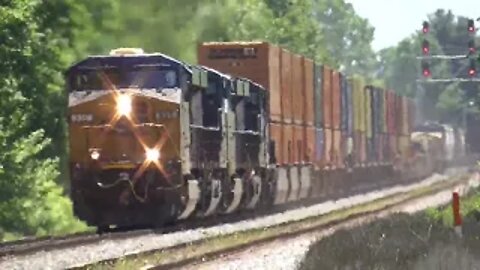 CSX Q331 Intermodal/Manifest Mixed Freight Train with Power Move from Sterling, Ohio June 4, 2022