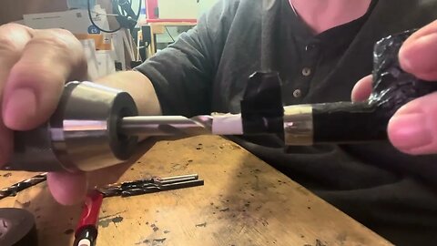 Extending the length of a 9mm pipe mortice, by hand.