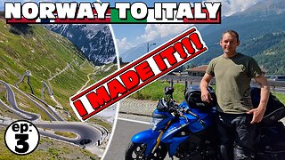 Norway to Italy on Motorcycle! Stelvio Pass | Episode 3