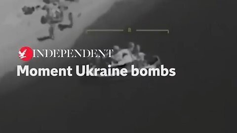 Moment Ukraine bombs Russian landing boat as sea war intensifies