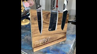 Wooden Magnetic Knife Holder