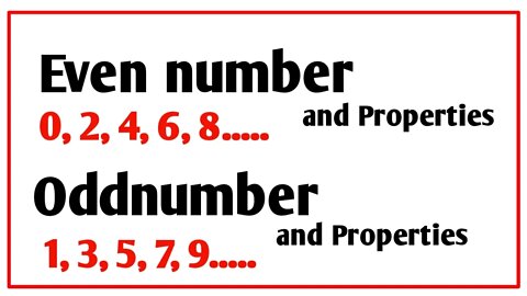 even and odd number/sum and visham number/number/#6th/even and odd number properties hindi / english