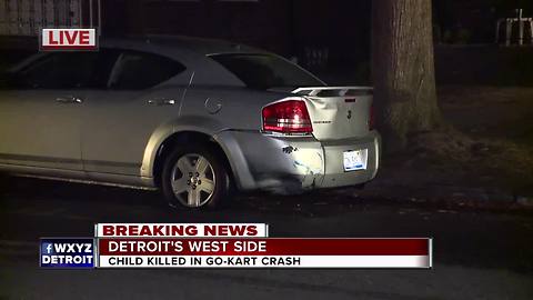 Child killed in go-kart crash on Detroit's west side