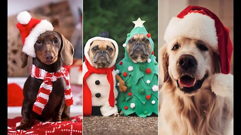 Christmas is coming soon 🎅🎄 with cute dog 🐕