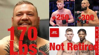 HUGE MMA NEWS McGregor Moves To 170Lbs, Holland Vs Thompson 5 Rounds, Bo Nickal Khamzat Chimaev Odds