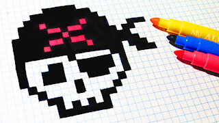 how to Draw Pirate Skull - Hello Pixel Art by Garbi KW