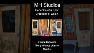 Cedar Screen Door Creations at Cabin #Shorts