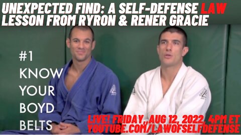 Unexpected Find: A Self-Defense LAW Lesson from Jui-Jitsu Experts Ryron & Rener Gracie