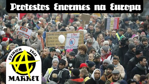 Multidões protestam na Europa contra novas restrições impostas por ditadores