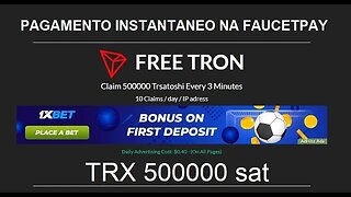 💥FAUCET TRX PAGANDO INSTANTANEO NA FAUCETPAY💥