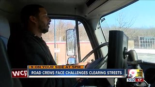 Road crews face challenges clearing streets