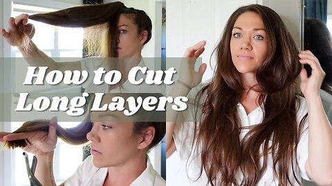 How to Cut Long Layers PONYTAIL METHOD | How to Cut Long Hair easy DIY
