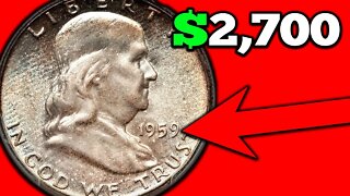 1959 Franklin Half Dollar Coin Values! Silver Half Dollar Error Coins