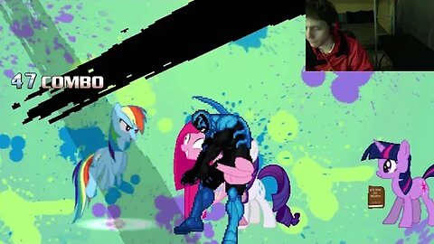 My Little Pony Characters (Twilight Sparkle, Rainbow Dash, And Rarity) VS Blue Beetle In A Battle