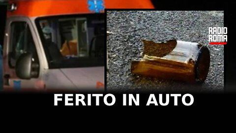 21enne trovato in auto ferito con cocci di bottiglia