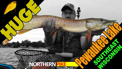 Topwater Northern Pike Wakebait Slam on 2nd Cast! Huge Northern Pike!! (Kayak Fishing)