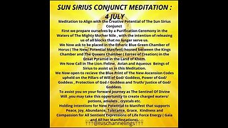 Sun Sirius Conjunction Meditation ~ Gaias Highest Diamond Timeline