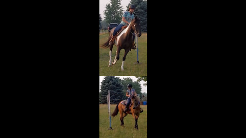 Hazel (12) and Madie (12) practicing Pole Bending - 16 June 2023