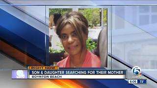 Son and daughter search for missing mother