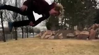 Super Cool Trampoline Backflip Caught In Slow Motion