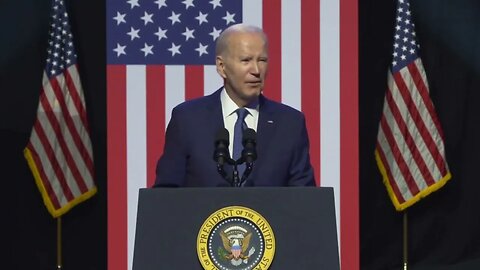 Joe Biden, Reading From His Gigantic Teleprompter, References A "June 6th Insurrection"