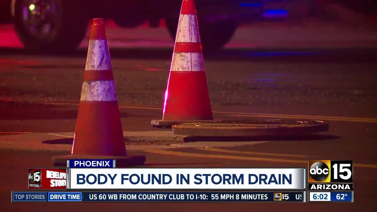 Body recovered from storm drain