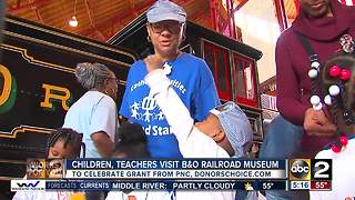 Children, teachers visit B&O Railroad Museum to celebrate grant