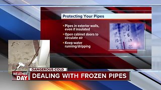 Dealing with frozen pipes during dangerous cold