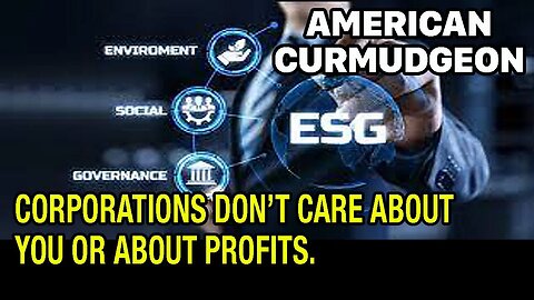 CORPORATIONS DON'T CARE ABOUT YOU OR ABOUT PROFITS.