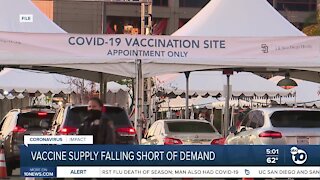 Vaccines supply falling short of San Diego County demand