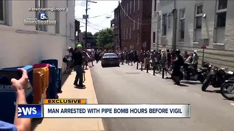 Man with pipe bomb arrested hours before Akron vigil for Charlottesville victims